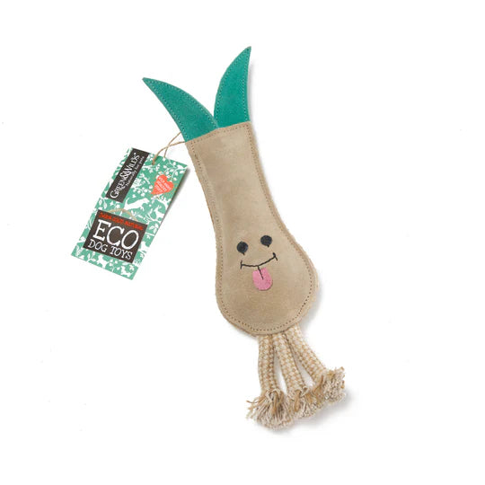 Green & Wilds Lenny the leek, eco dog toy