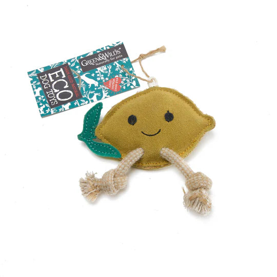 Green & Wilds Libby the lemon, eco dog toy