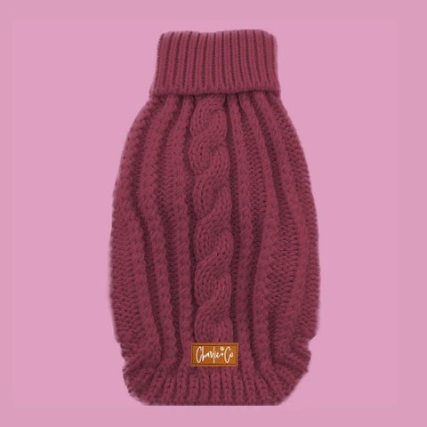 Charlie & co cable knit jumper - Plum