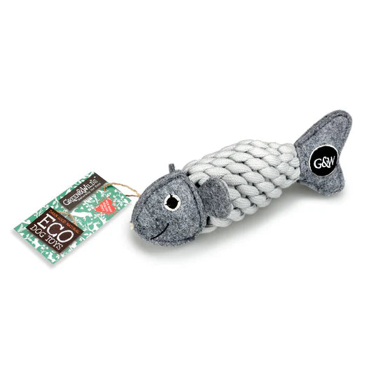 Green & Wilds Roger the ropefish, eco dog toy - HOUNDS