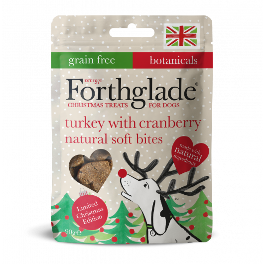 Forthglade Christmas turkey & cranberry soft bite treats - HOUNDS